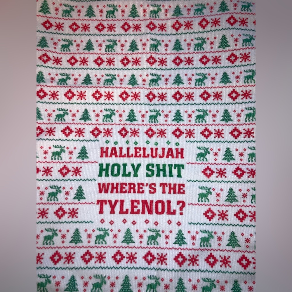 Festive Holiday Hand Towels funny
